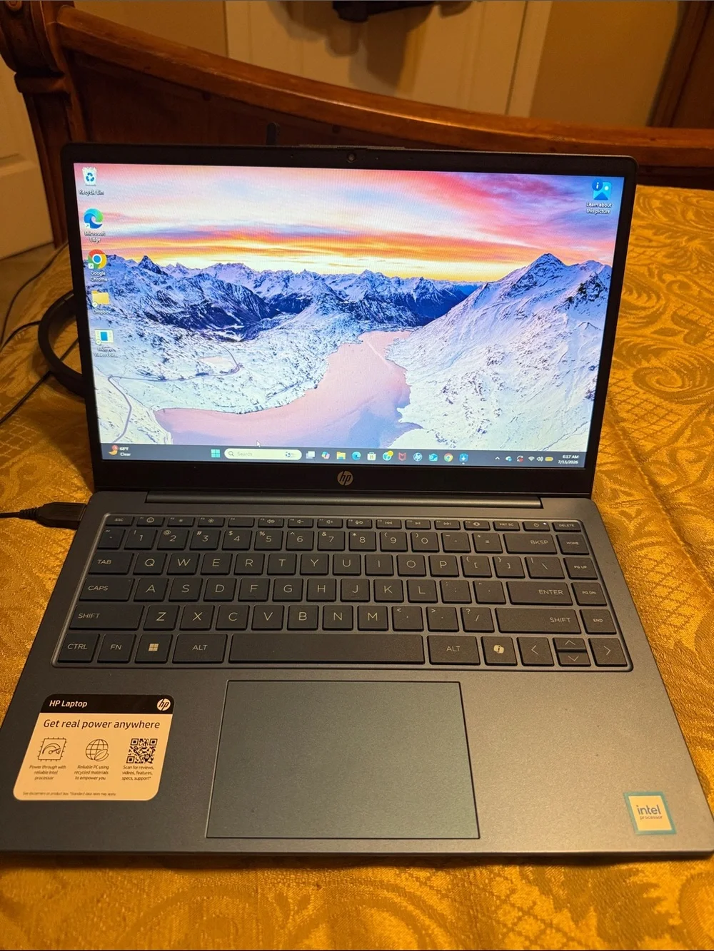 HP laptop blue